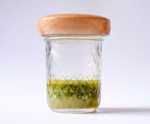 jar of vinaigrette